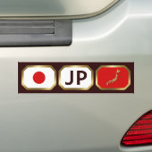 Japan Flag Map Code Autoaufkleber (Auf Auto)