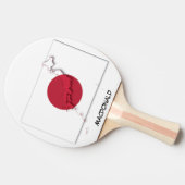 JAPAN FLAG & MAP Hinomaru Personalisiert Tischtennis Schläger (Seitenansicht)