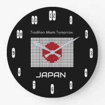 Japan Flag on Black – Bold Minimalist