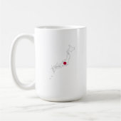 Japan flag on the map kaffeetasse (Links)