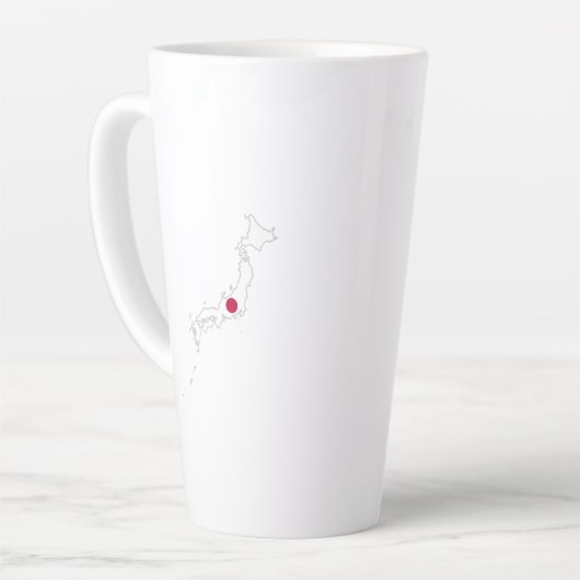 Japan flag on the map milchtasse (Linke Ecke)