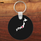 Japan flag on the map schlüsselanhänger (Vorderseite)