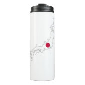 Japan flag on the map thermosbecher (Vorderseite)