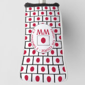 JAPAN Flag Personalisiert MONOGRAM Golf Headcover (Rotieren 90)