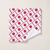 JAPAN FLAG Personalisierte Schrift RED JAPANESE Badhandtuch Set (Waschlappen)