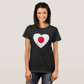 Japan Flag Pocket Heart T-Shirt (Vorne ganz)