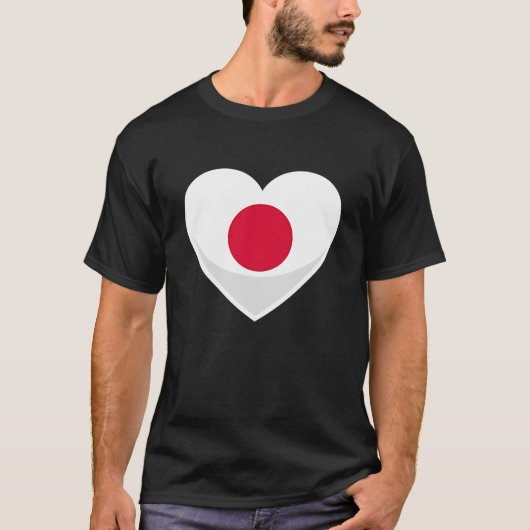 Japan Flag Pocket Herz T-Shirt (Vorderseite)