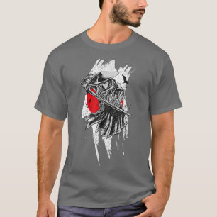 Japan Flag Samurai Hat Katana Red Circle Japanisch T-Shirt