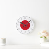 Japan Flag Wall Clock - Flag of Japan Runde Wanduhr (Zuhause)