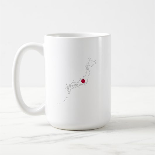 Japan-Flagge auf der Karte Kaffeetasse (Links)