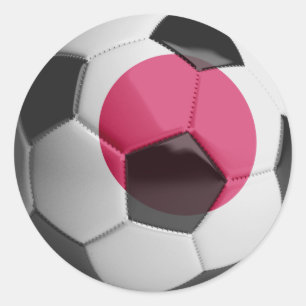 Japan-Flagge Fußball Runder Aufkleber