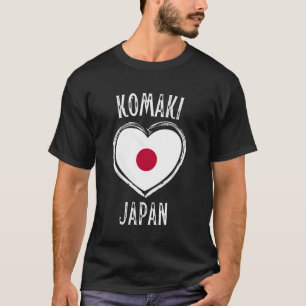 Japan-Flagge Herz Komaki City T-Shirt