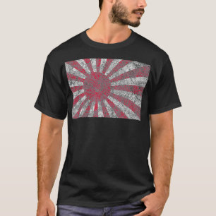 Japan-Flagge im Vintage-Stil, Rising Sun-Symbol  T-Shirt