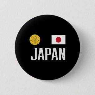 Japan-Flagge Japanischer Fußball-Fan Männer Frauen Button