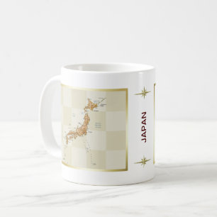 Japan-Flagge + Karte Tasse