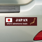Japan-Flagge + Karten-Autoaufkleber Autoaufkleber (Auf Auto)