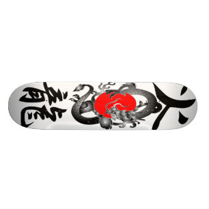 Japan-Flaggen-Feuer-Drache-Skateboards Skateboard