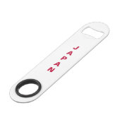 Japan-Flaggen-Geschwindigkeits-Flaschen-Öffner Speedflaschenöffner (Rückseite Schrägansicht)