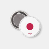 Japan-Flaggenmagnet Magnet (Vorderseite/Rückseite)