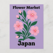 Japan Flower Market Pink Cherry Blossom Postkarte (Vorderseite)