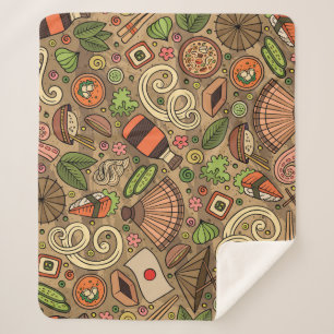 Japan Food: Niedliche Hand gezogen Sherpadecke