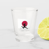 Japan Football Fußball Nationalmannschaft Shootgla Schnapsglas (Vorderseite)