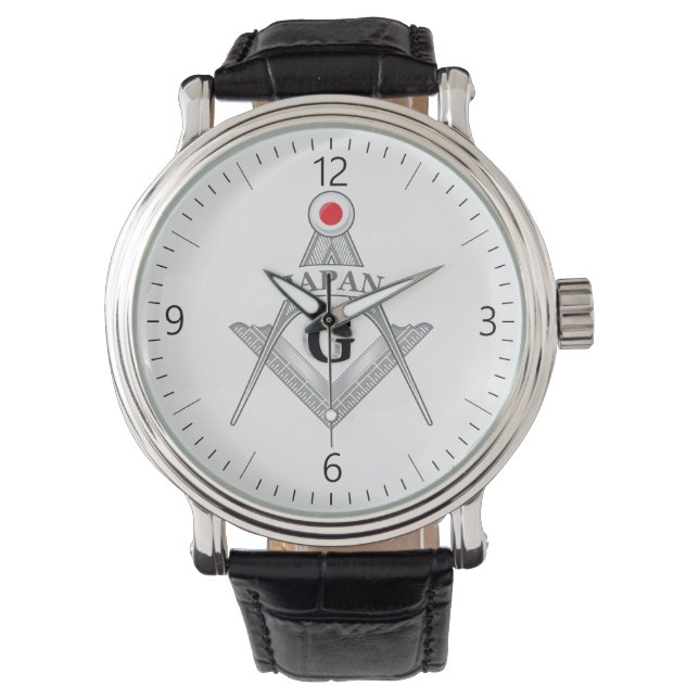 Japan Freimaurerei Zeichen Armbanduhr (Vorderseite)