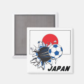 Japan Futbol Soccer Team Magnet (Vorderseite/Rückseite)