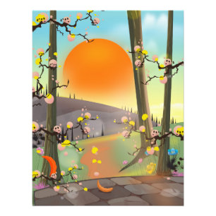 Japan Garden bei Sonnenuntergang Fotodruck