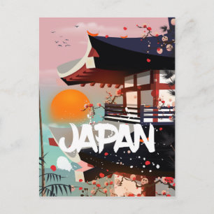 Japan Gebäude untergeht Sonnenbrille Postkarte
