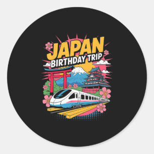 Japan Geburtstagsreise Tokyo Osaka Nagoya Kirschbl Runder Aufkleber