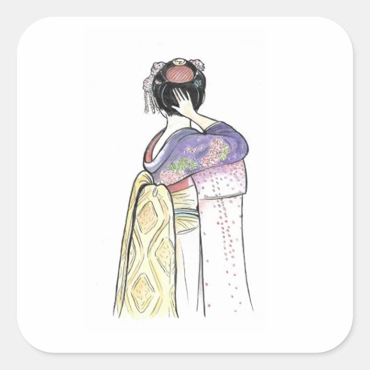 Japan Geisha Stickers Art (Vorderseite)
