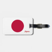 Japan Gepäckmarken, patriotische japanische Flagge Gepäckanhänger (Rückseite horizontal)