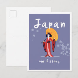 Japan Geschichte Vintage Reise Postkarte
