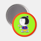 JAPAN GIRL Magnet (Vorderseite/Rückseite)