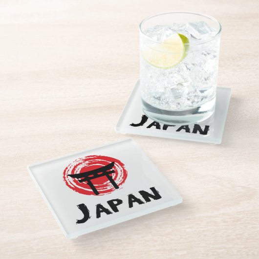 Japan Glasuntersetzer (Schrägansicht)