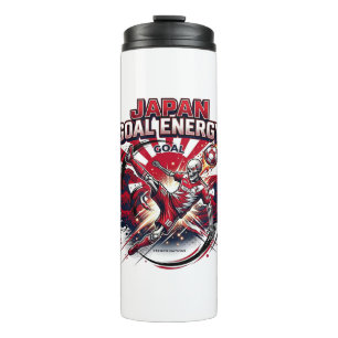 Japan Goal Energie Skelett-Stürmer Nationen Kreati Thermosbecher
