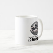 Japan Great Ramen Wave Ukiyoe Black Kaffeetasse (VorderseiteRechts)