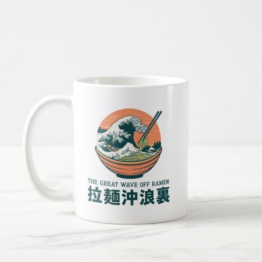 Japan Great Ramen Wave Ukiyoe Kaffeetasse (Links)