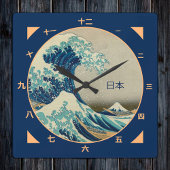 Japan, Great Wave off Kanagawa Vintage Kanji Uhr