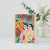 Japan Herbst in Nikko Vintage Poster Postkarte (Stehend Vorderseite)