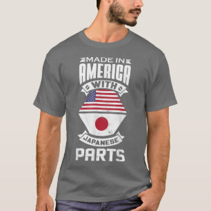 Japan, hergestellt in Amerika mit japanischen Teil T-Shirt