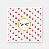 JAPAN HINOMARU Flag Custom Monogram Paper Serviette (Vorderseite)