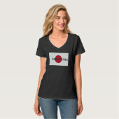 Japan Hiroshima Asia Travel Flag T-Shirt (Vorderseite Vollansicht)