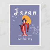 Japan History Vintage Travel Postkarte (Vorderseite)