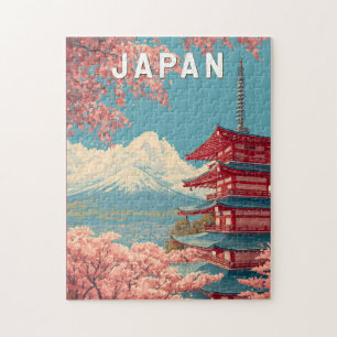 Japan Illustration Reise Kunst Vintage Puzzle