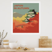 Japan im Herbst (Vintage-Anzeigen) Poster (Küche)