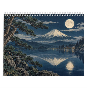Japan im Mondlicht Zwölf Landschaften Holzschnittk Kalender