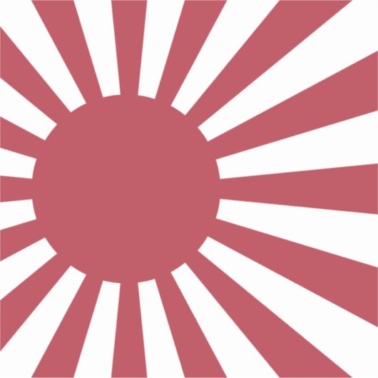 Japan Imperial steigende Sonnenflagge, Edo to W2 Aufkleber (Vorderseite)