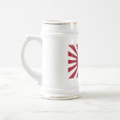 Japan Imperial steigende Sonnenflagge, Edo to W2 Bierglas (Links)